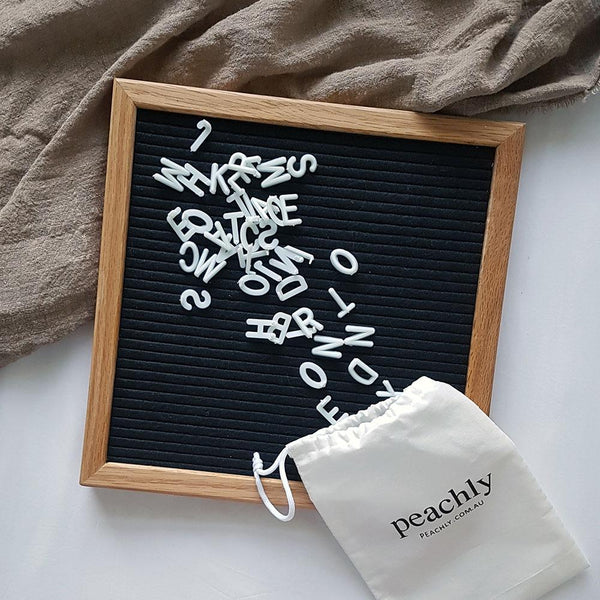Black - Letter Board (10 x 10 Inches) - Peachly Australia