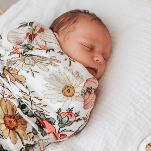 Vintage Floral - Bamboo Swaddle Wrap